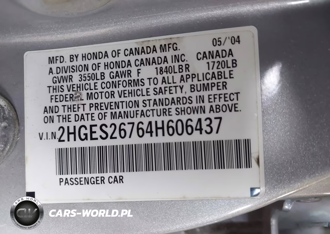 2004 Honda Civic Ex VIN:2HGES26764H606437 - 9