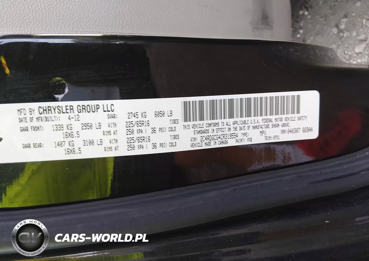 2012 Dodge Grand Caravan Crew VIN:2C4RDGDG6CR108998 - 9
