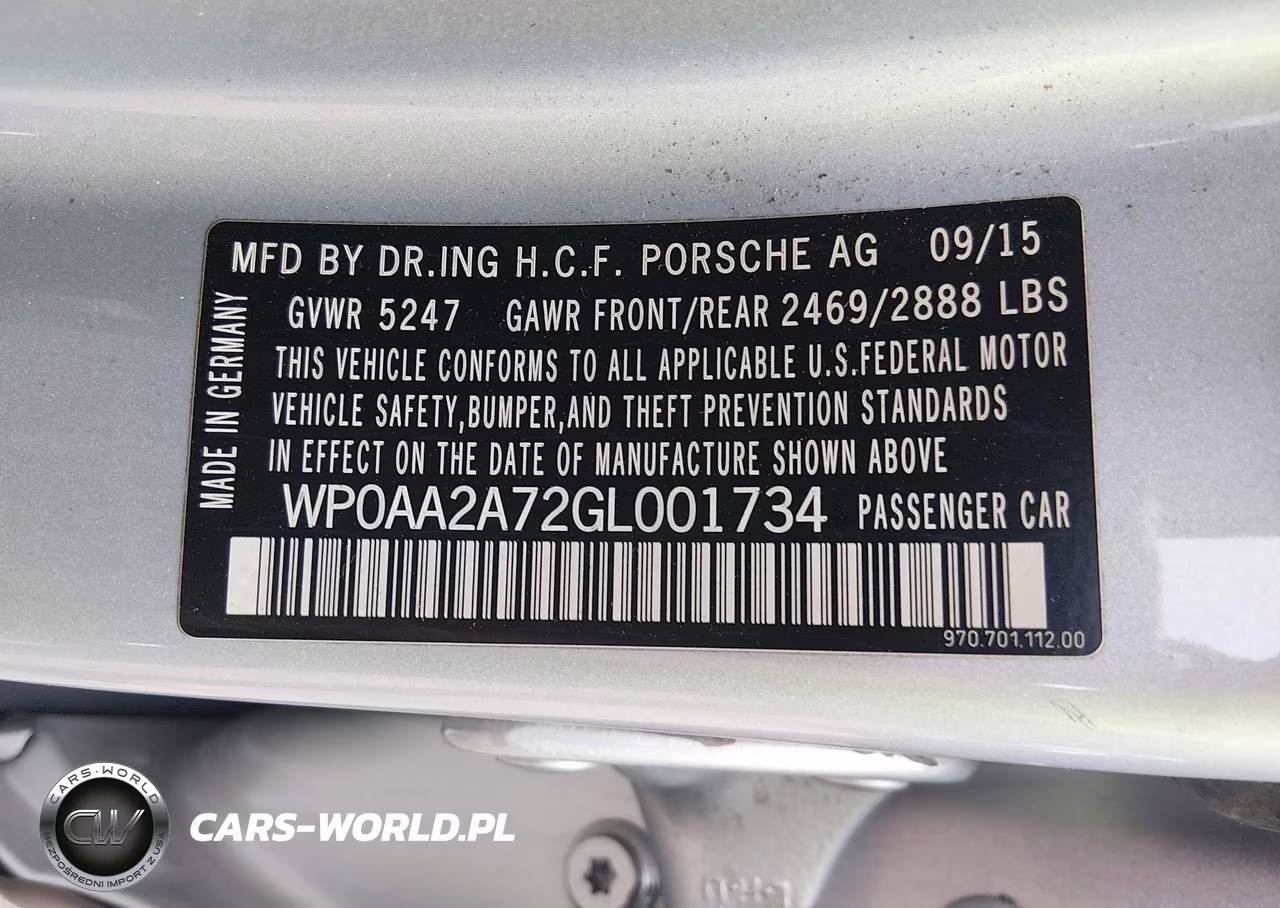 2016 Porsche Panamera 4 VIN:WP0AA2A72GL001734 - 9