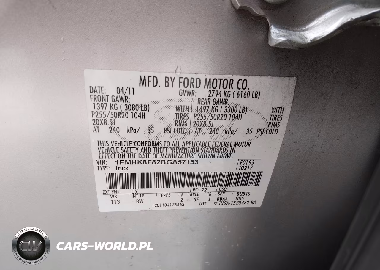 2011 Ford Explorer Limited VIN:1FMHK8F82BGA57153 - 9