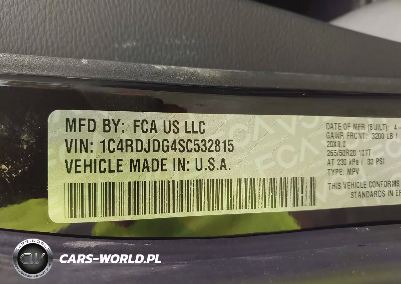 2025 Dodge Durango Gt Awd VIN:1C4RDJDG4SC532815 - 9