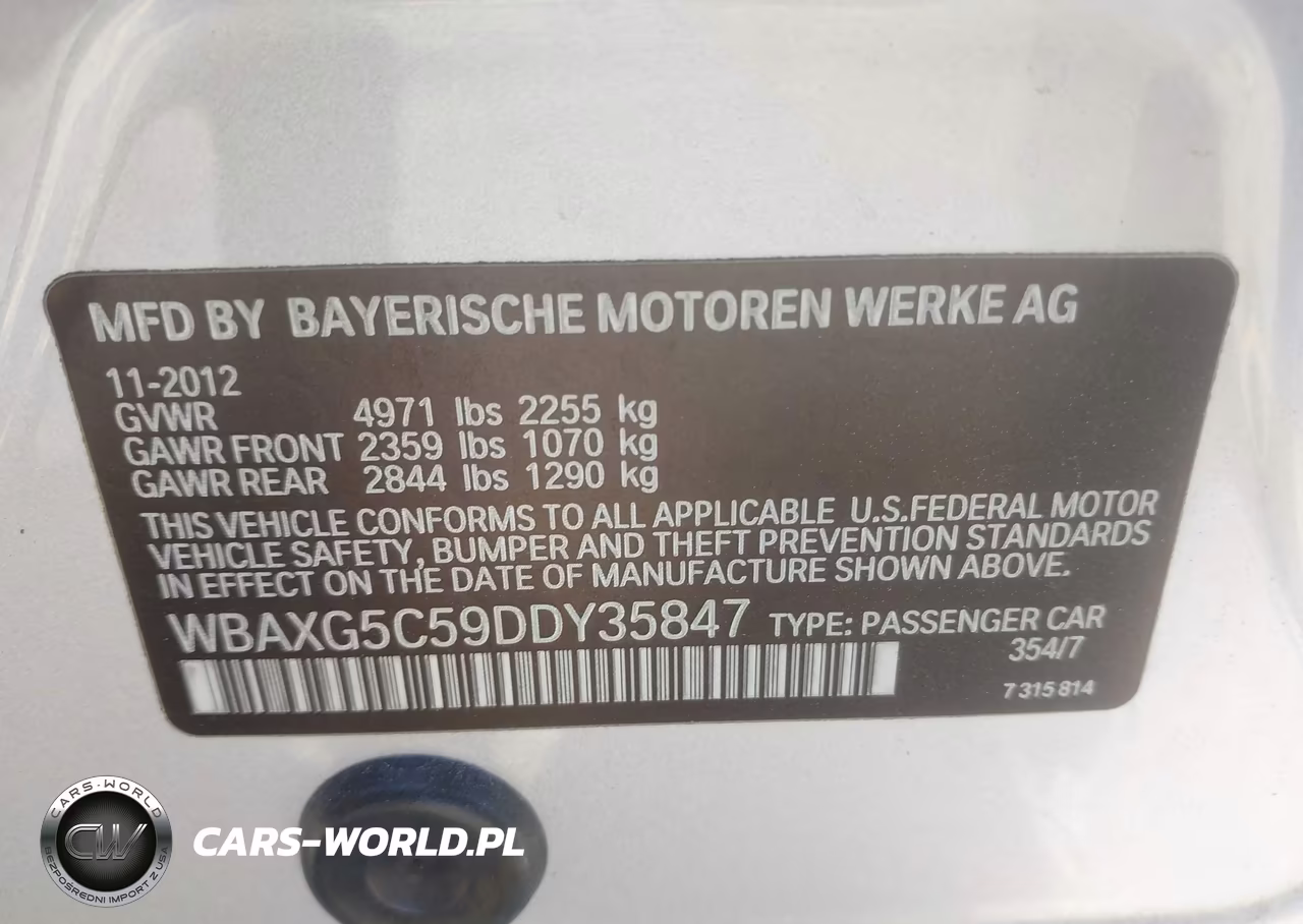 2013 BMW 528I VIN:WBAXG5C59DDY35847 - 9