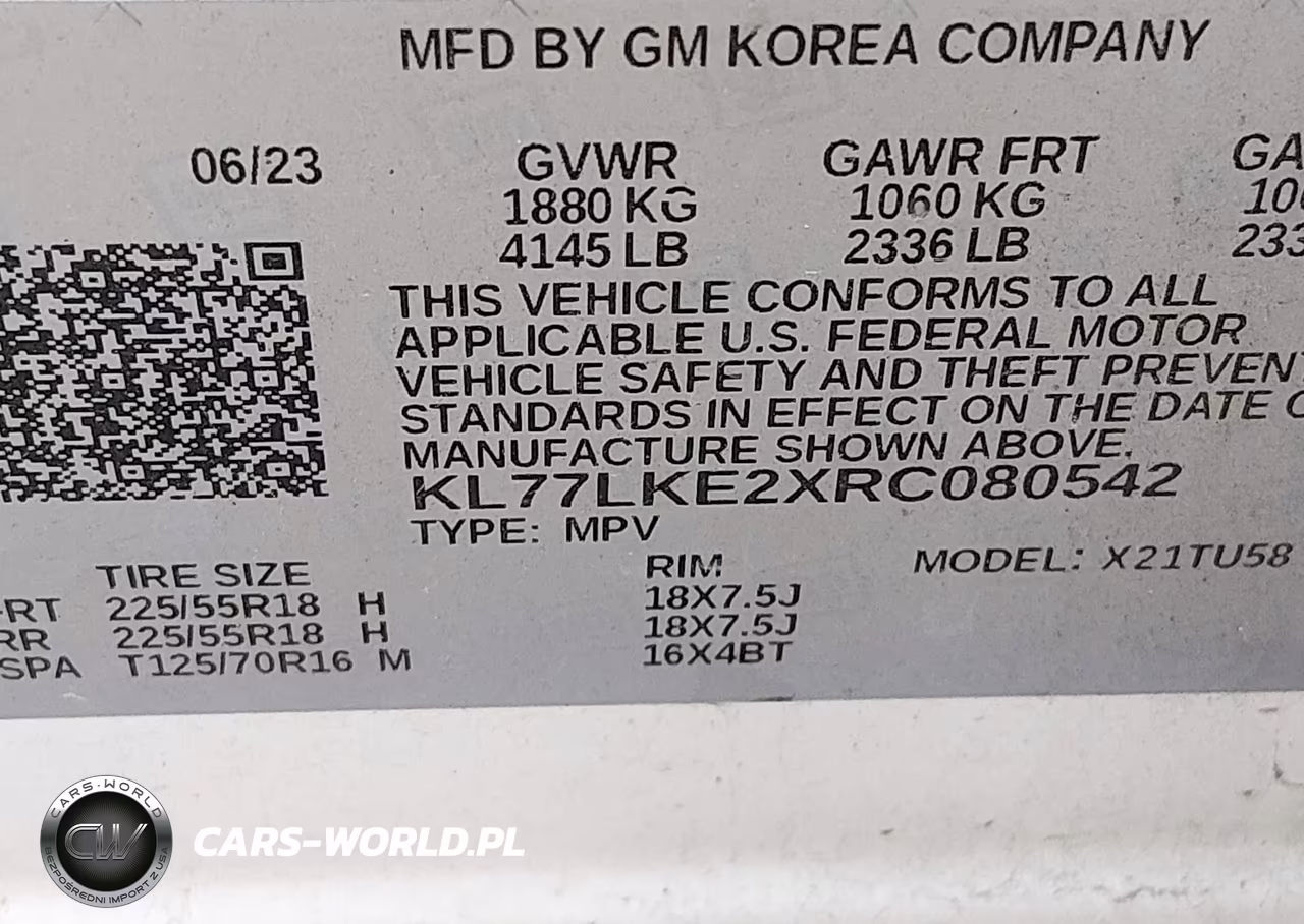 2024 Chevrolet Trax Fwd Activ VIN:KL77LKE2XRC080542 - 9
