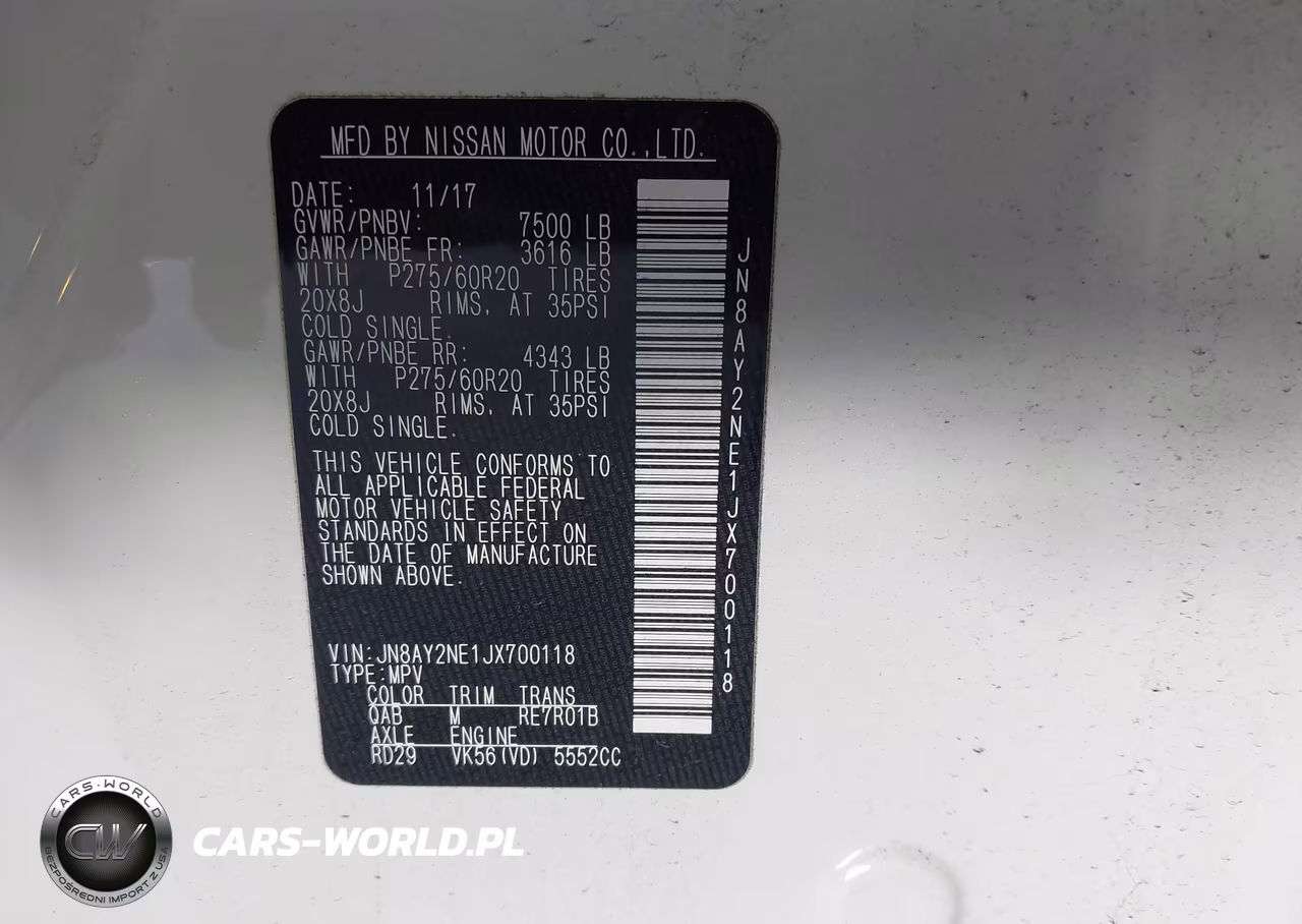 2018 Nissan Armada Platinum VIN:JN8AY2NE1JX700118 - 9