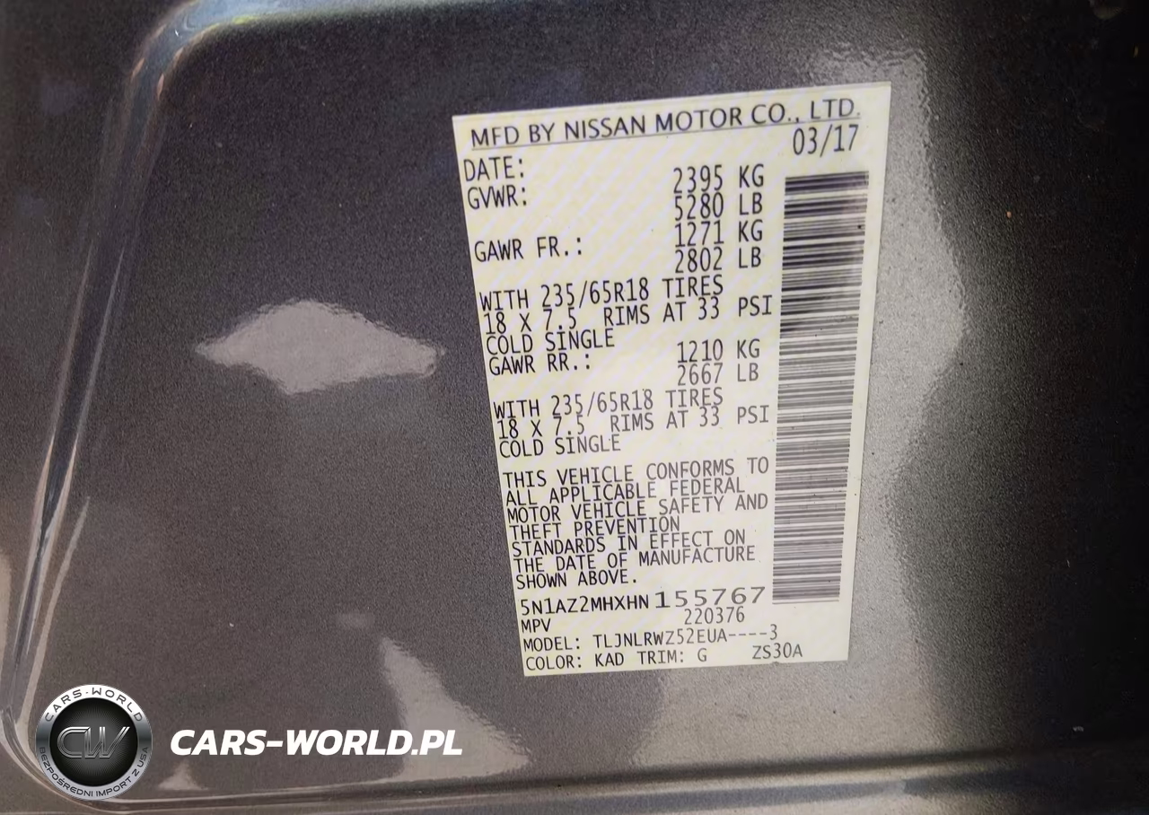 2017 Nissan Murano Sl VIN:5N1AZ2MHXHN155767 - 9