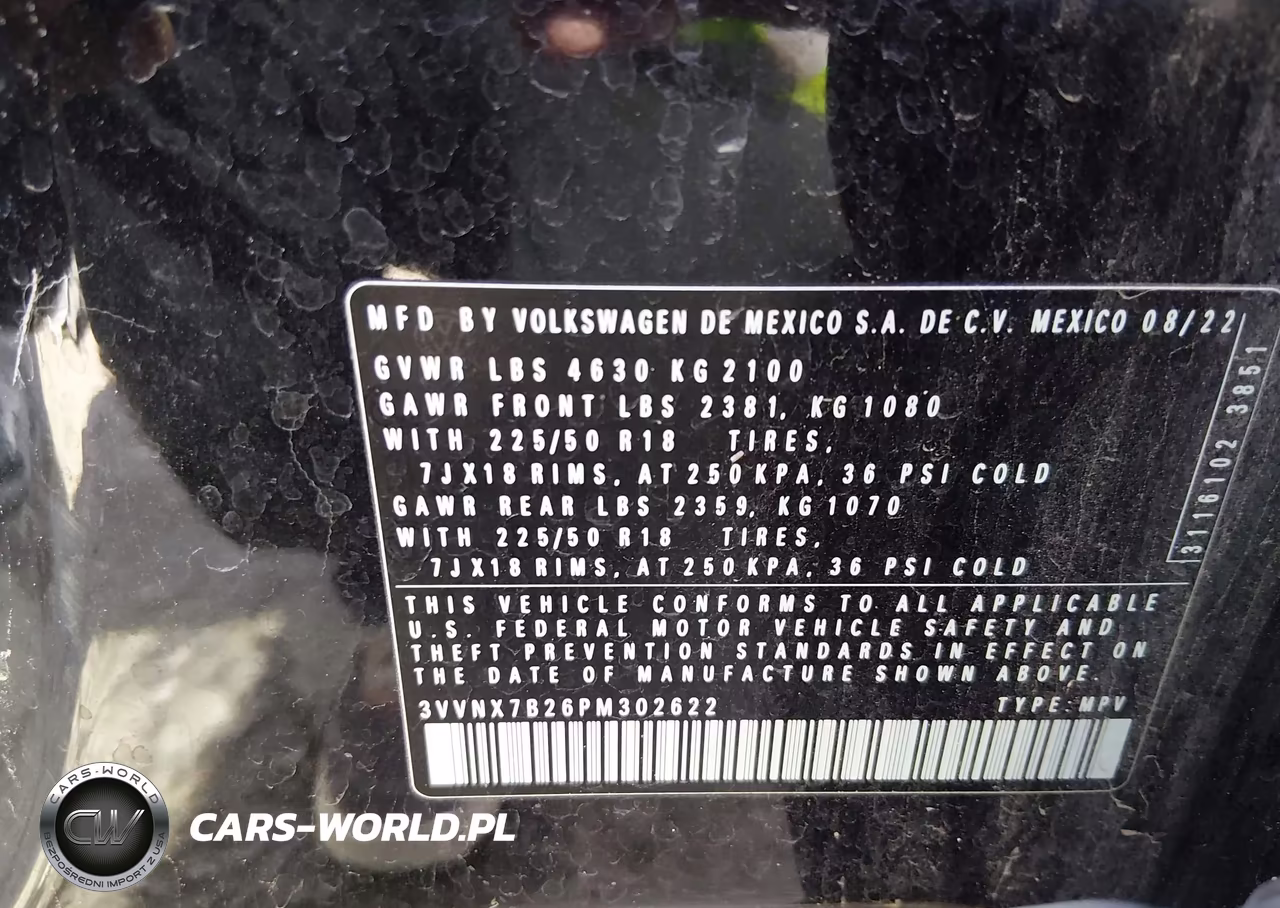 2023 Volkswagen Taos 1.5T Se VIN:3VVNX7B26PM302622 - 9