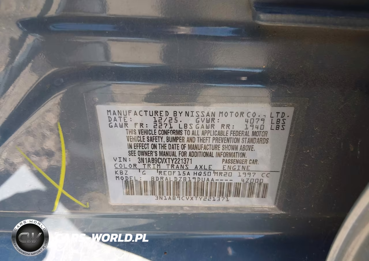 2026 Nissan Sentra Sv VIN:3N1AB9CVXTY221371 - 9