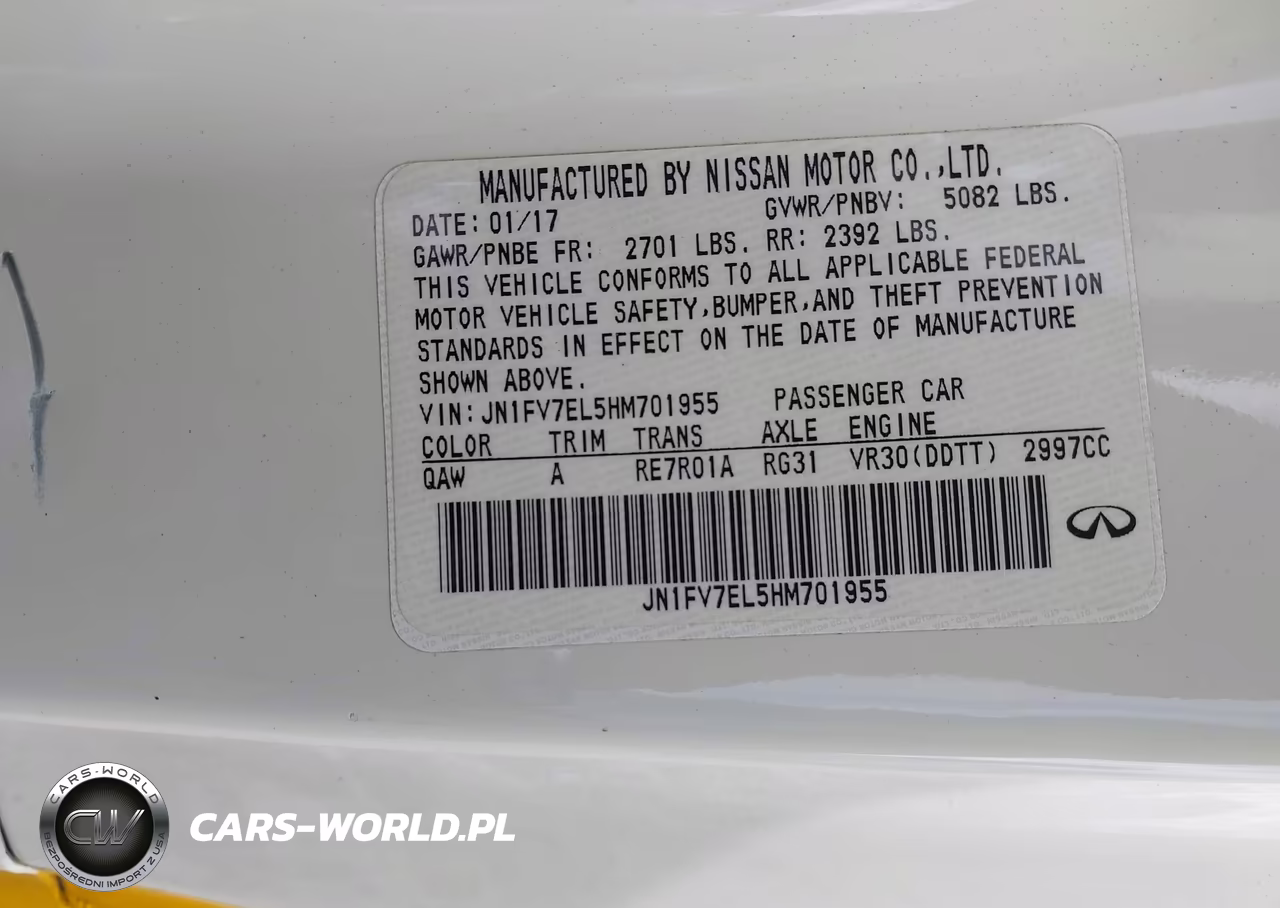 2017 Infiniti Q60 3.0T Red Sport 400 VIN:JN1FV7EL5HM701955 - 9