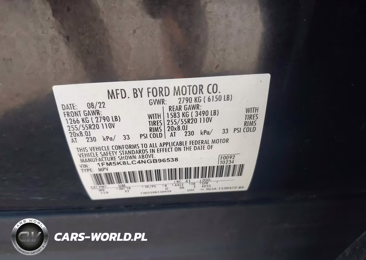 2022 Ford Explorer King Ranch VIN:1FM5K8LC4NGB96538 - 9