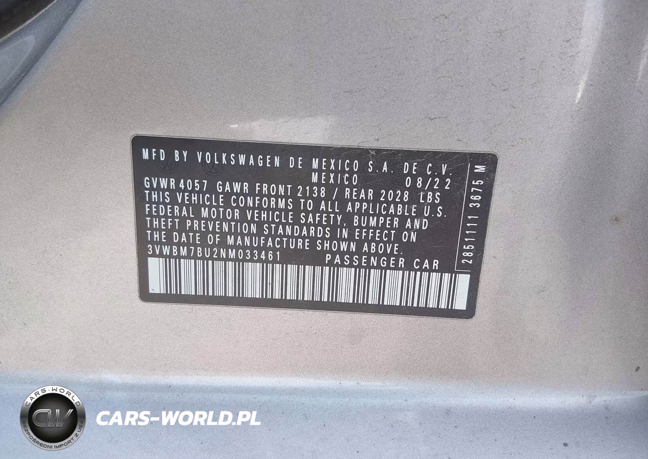 2022 Volkswagen Jetta 1.5T Sport VIN:3VWBM7BU2NM033461 - 9