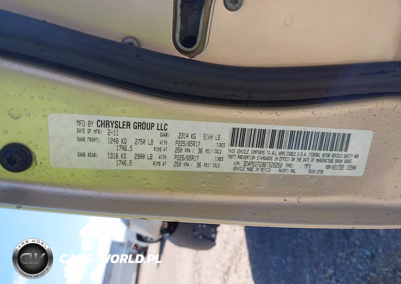 2011 Dodge Journey Mainstreet VIN:3D4PG1FG9BT525250 - 9