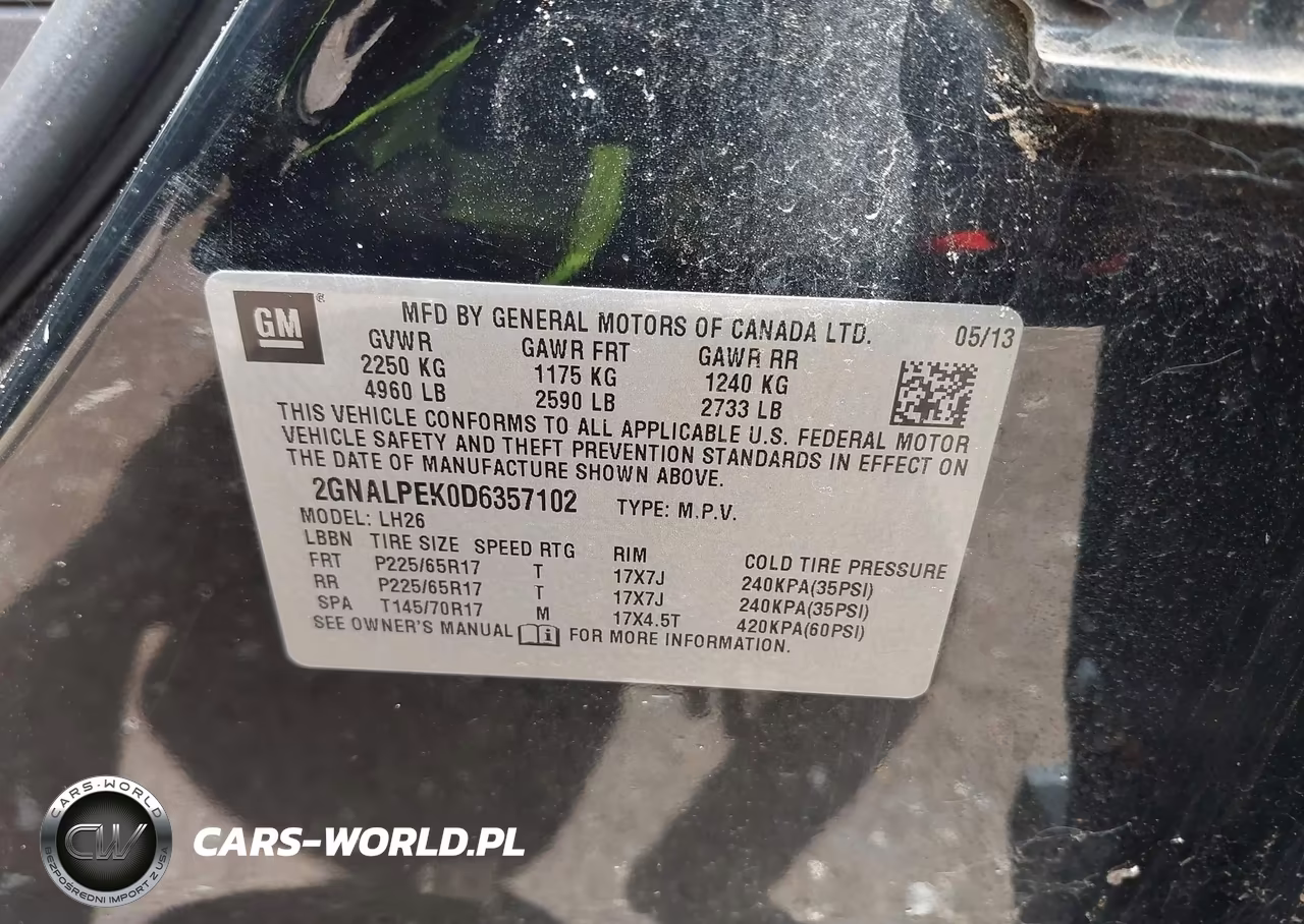 2013 Chevrolet Equinox 2Lt VIN:2GNALPEK0D6357102 - 9