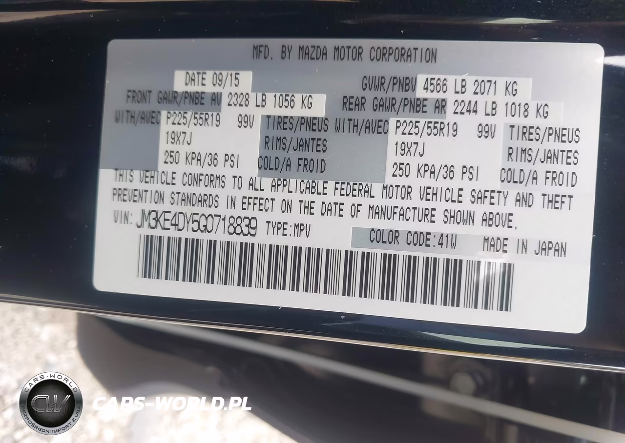 2016 Mazda Cx-5 Grand Touring VIN:JM3KE4DY5G0718839 - 9