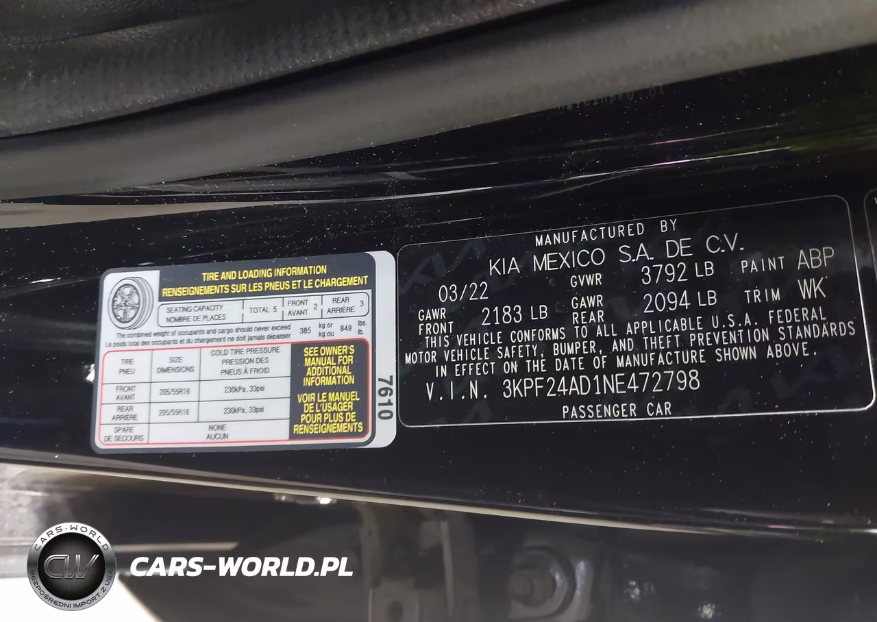 2022 Kia Forte Lxs VIN:3KPF24AD1NE472798 - 9