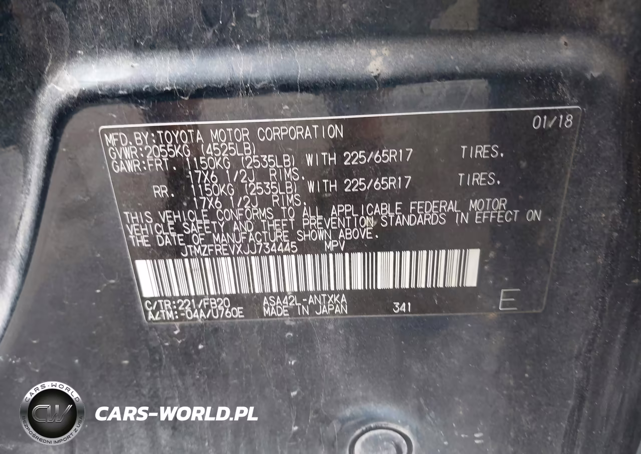 2018 Toyota Rav4 Le VIN:JTMZFREVXJJ734445 - 9
