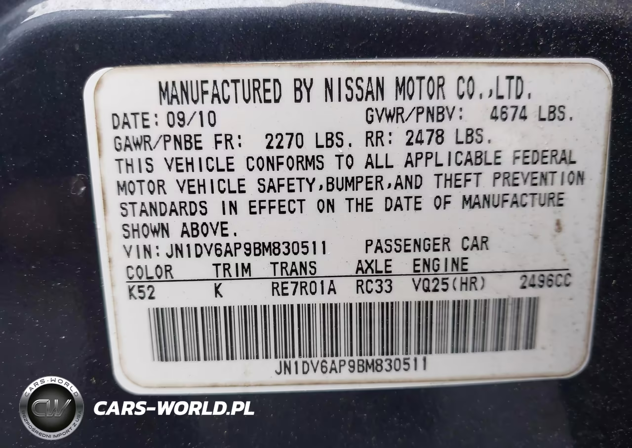 2011 Infiniti G25 Journey VIN:JN1DV6AP9BM830511 - 9