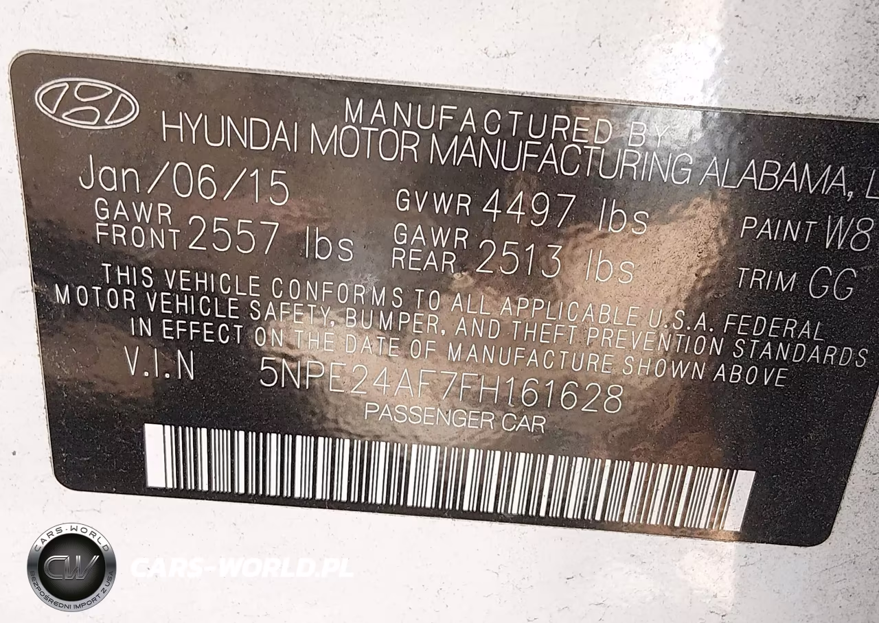 2015 Hyundai Sonata Se VIN:5NPE24AF7FH161628 - 9