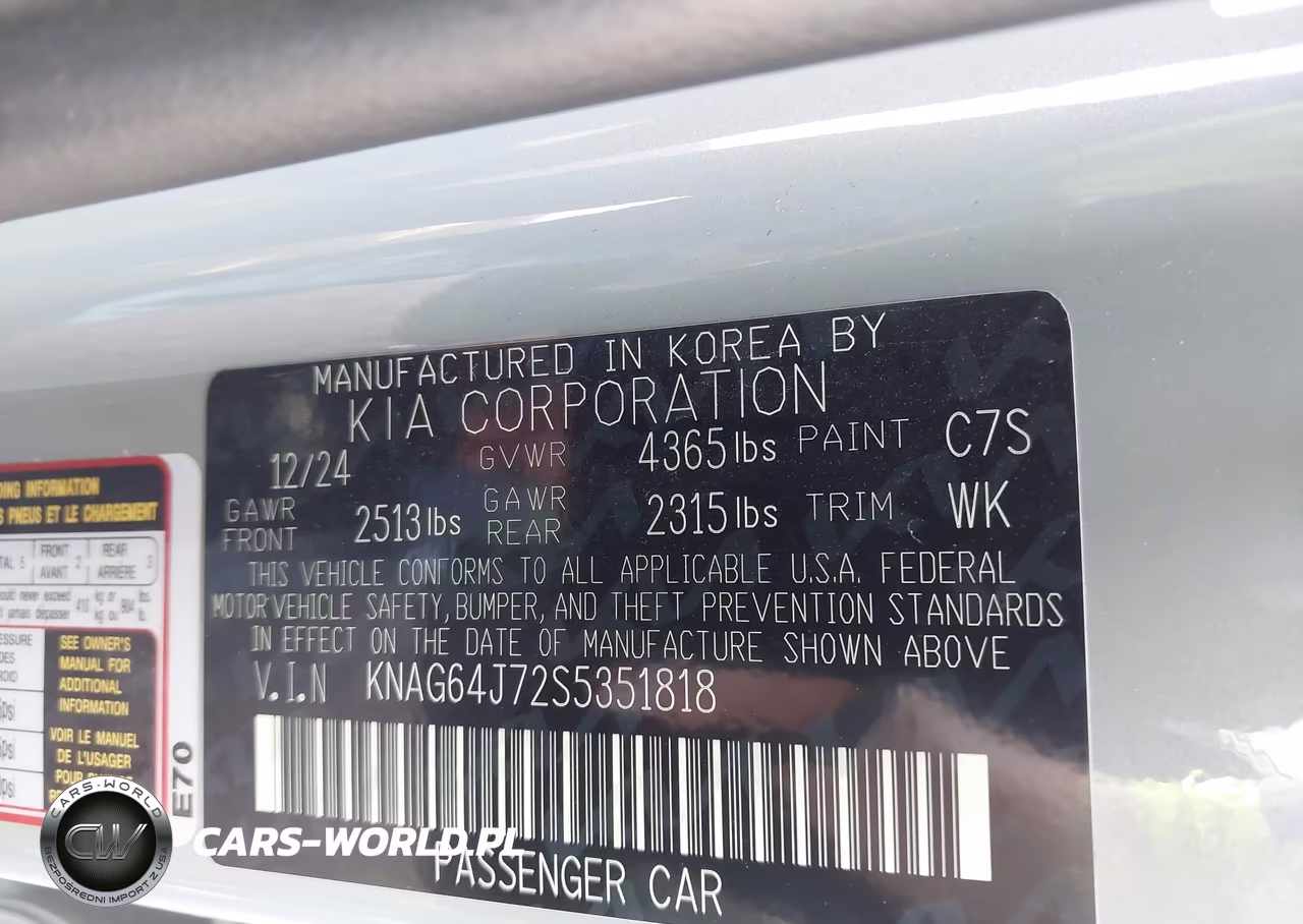 2025 Kia K5 Gt-Line VIN:KNAG64J72S5351818 - 9