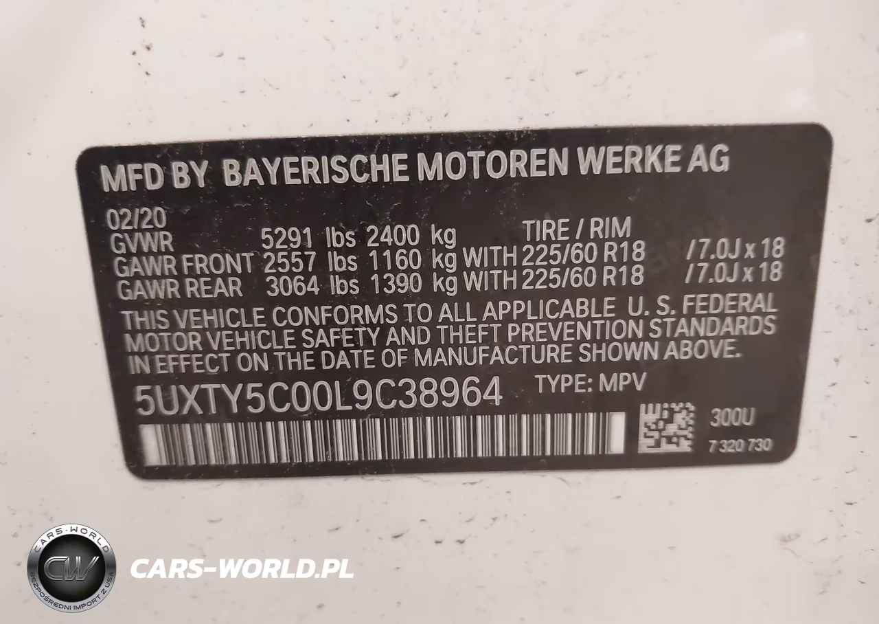 2020 BMW X3 xDrive30I VIN:5UXTY5C00L9C38964 - 9