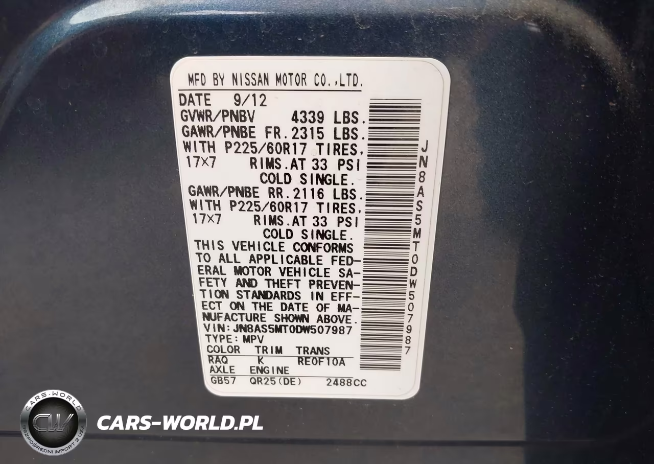 2013 Nissan Rogue Sv VIN:JN8AS5MT0DW507987 - 9