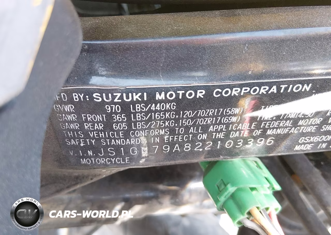 2002 Suzuki Gsx600 F VIN:JS1GN79A822103396 - 10