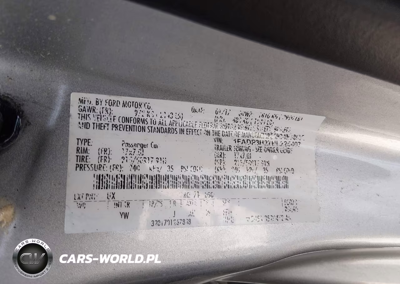 2017 Ford Focus Sel VIN:1FADP3H27HL225407 - 9