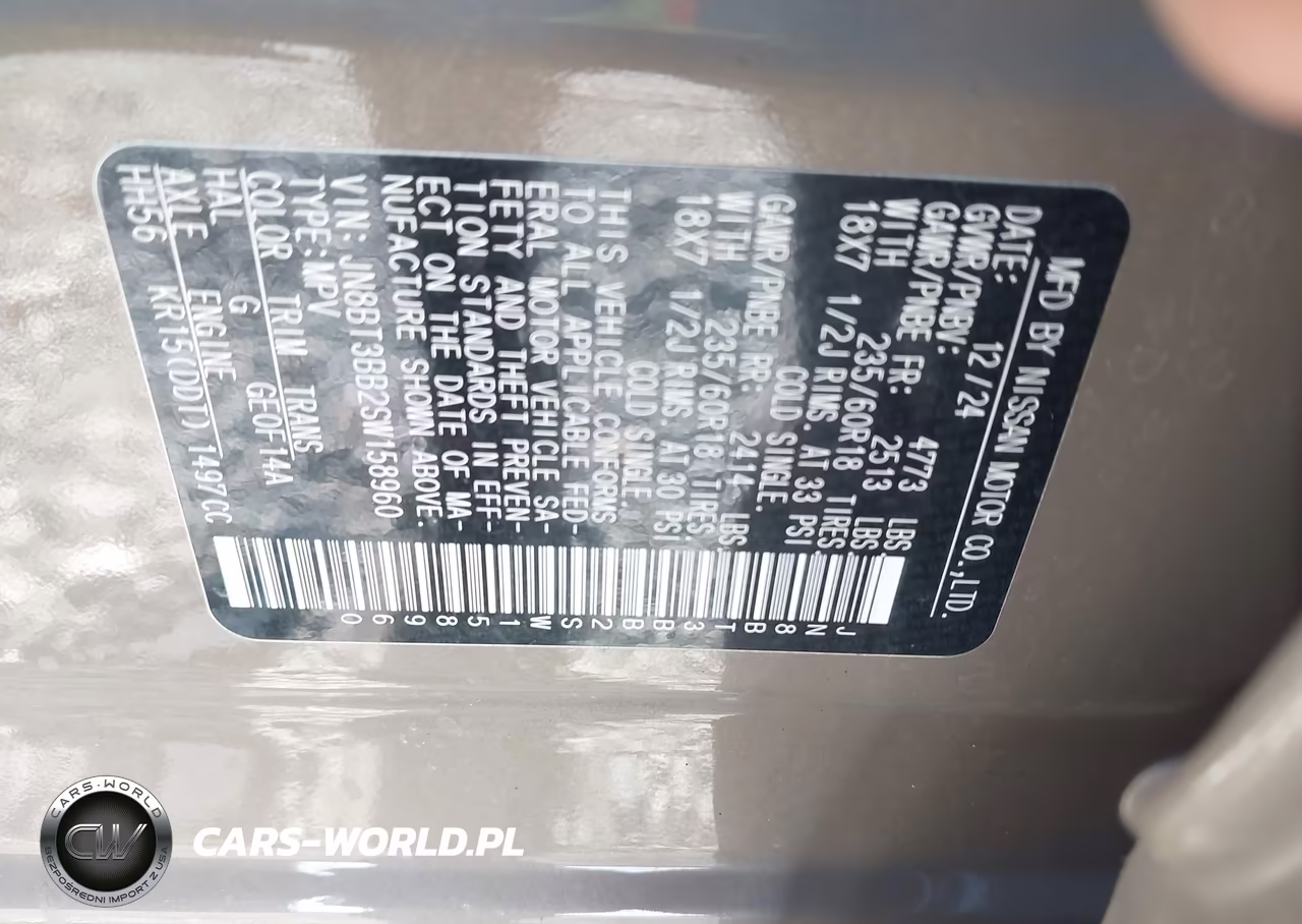 2025 Nissan Rogue Sv Intelligent Awd VIN:JN8BT3BB2SW158960 - 9