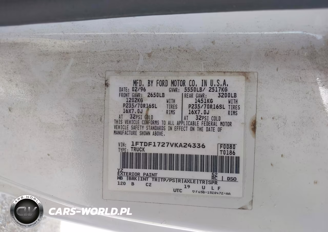 1997 Ford F-150 Standard Standard-Xl-Xlt VIN:1FTDF1727VKA24336 - 9