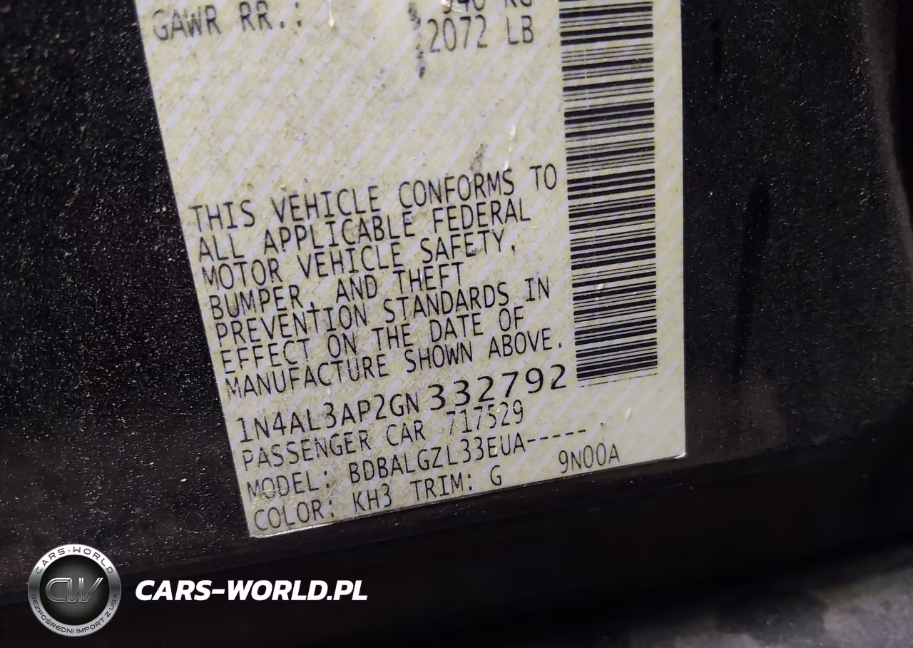2016 Nissan Altima 2.5 S VIN:1N4AL3AP2GN332792 - 9