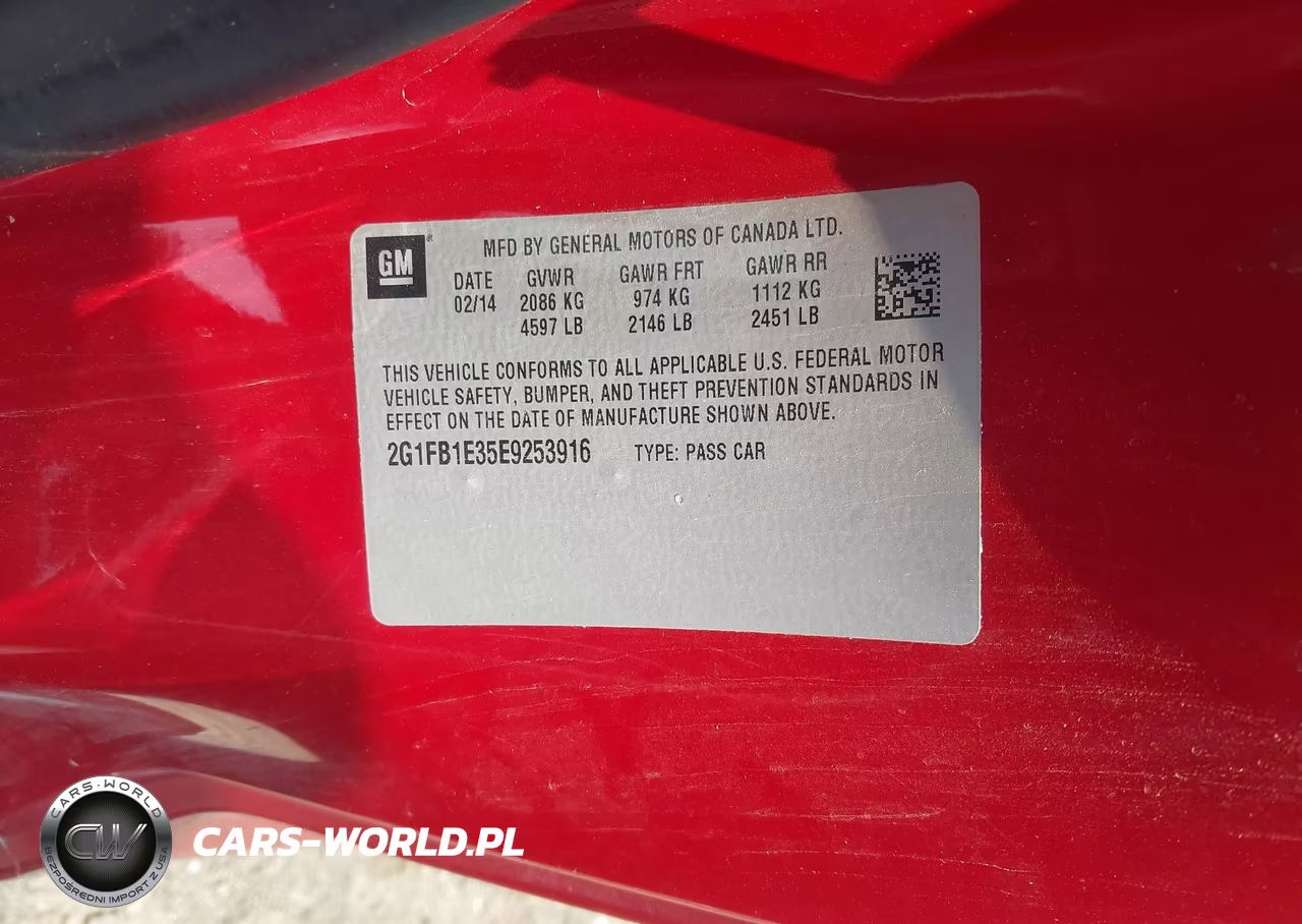 2014 Chevrolet Camaro 1Lt VIN:2G1FB1E35E9253916 - 9