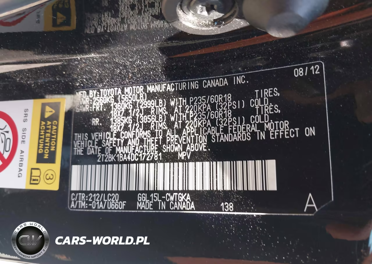 2013 Lexus Rx 350 VIN:2T2BK1BA4DC172781 - 9