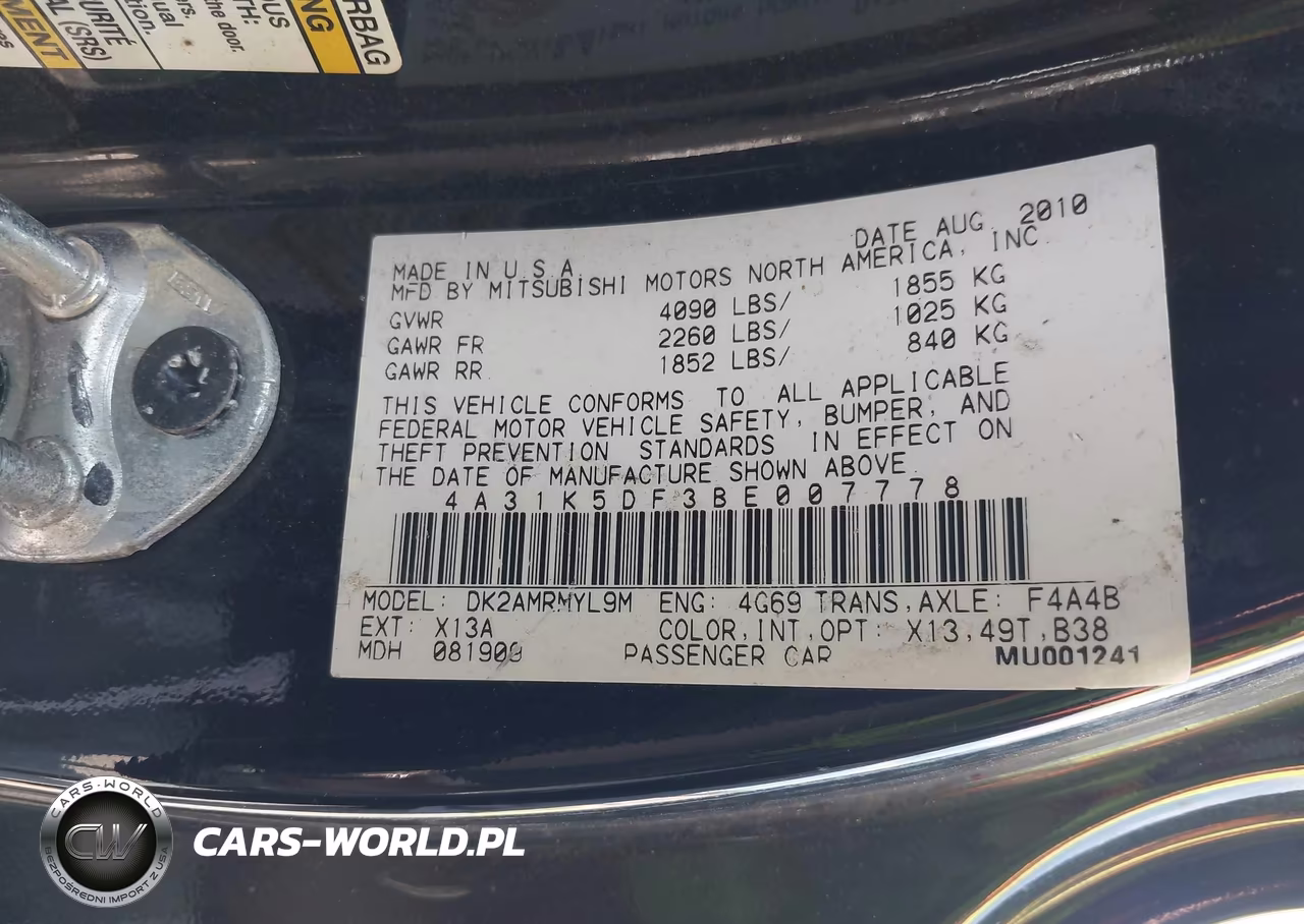 2011 Mitsubishi Eclipse Gs-Gs Sport VIN:4A31K5DF3BE007778 - 9