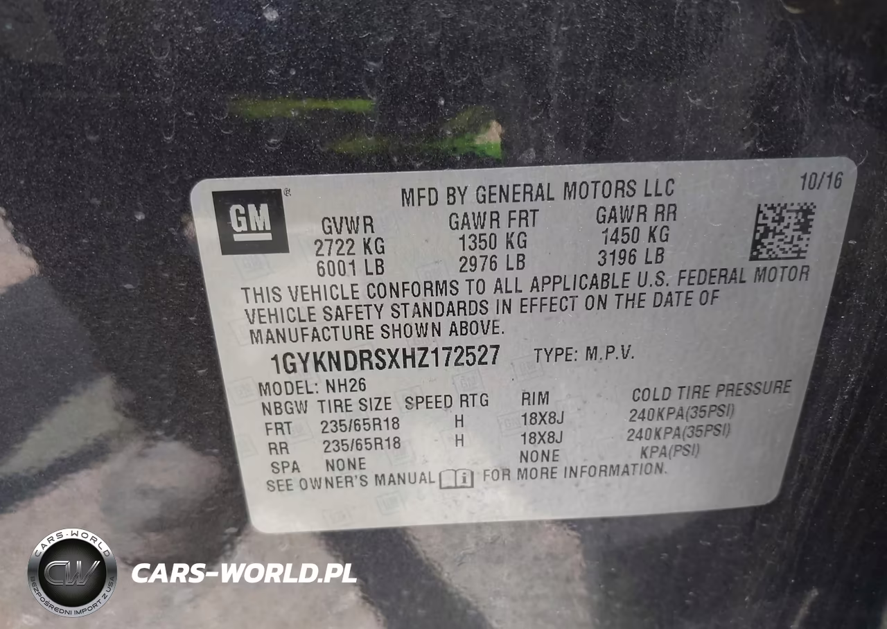 2017 Cadillac Xt5 Luxury VIN:1GYKNDRSXHZ172527 - 9
