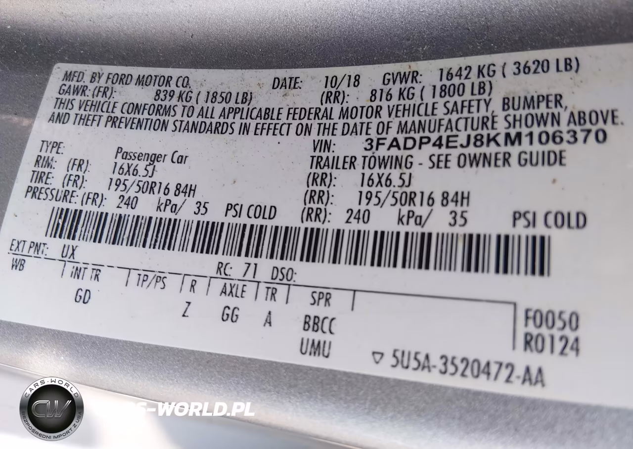 2019 Ford Fiesta Se VIN:3FADP4EJ8KM106370 - 9
