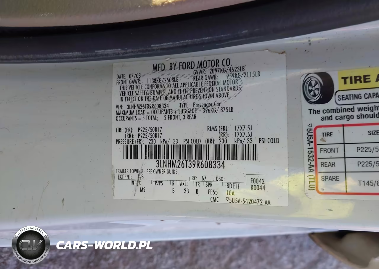 2009 Lincoln Mkz VIN:3LNHM26T39R608334 - 9