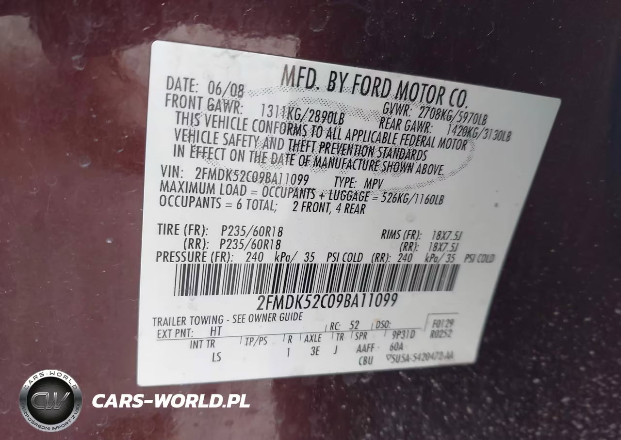 2009 Ford Flex Sel VIN:2FMDK52C09BA11099 - 9