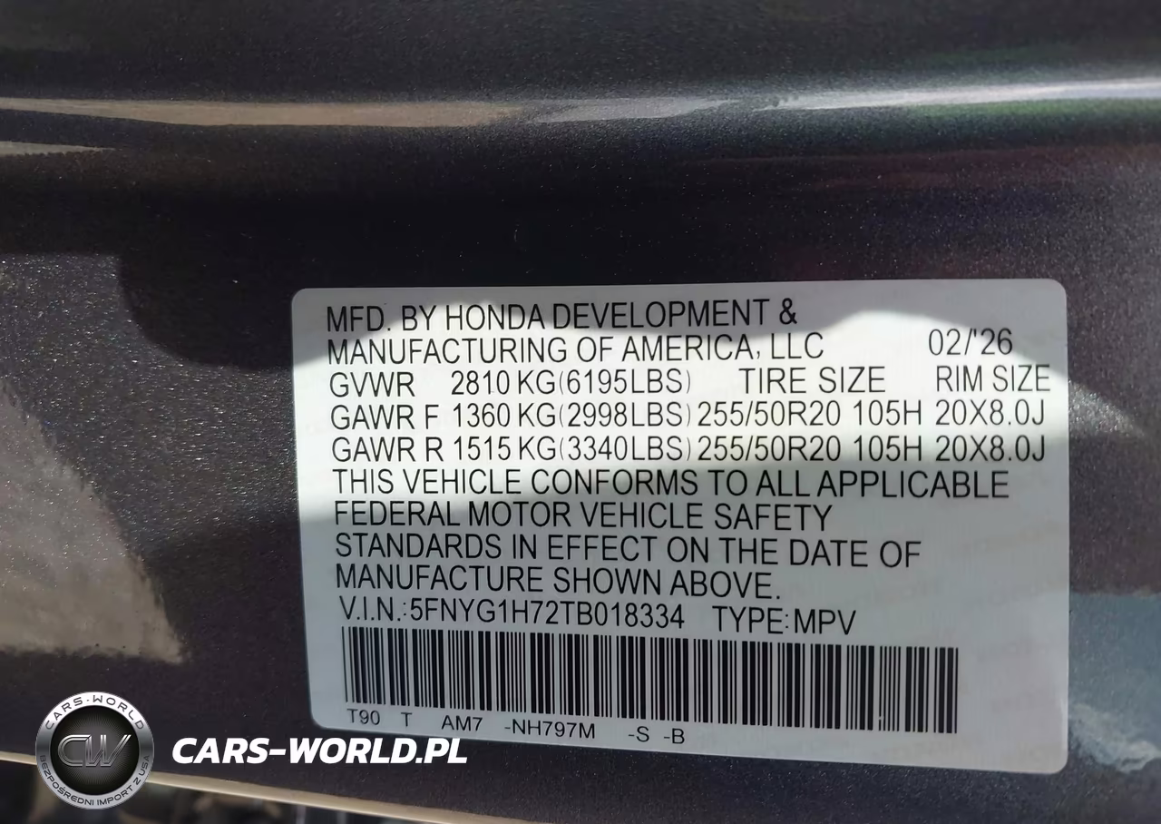 2026 Honda Pilot Touring-Touring Blackout VIN:5FNYG1H72TB018334 - 9