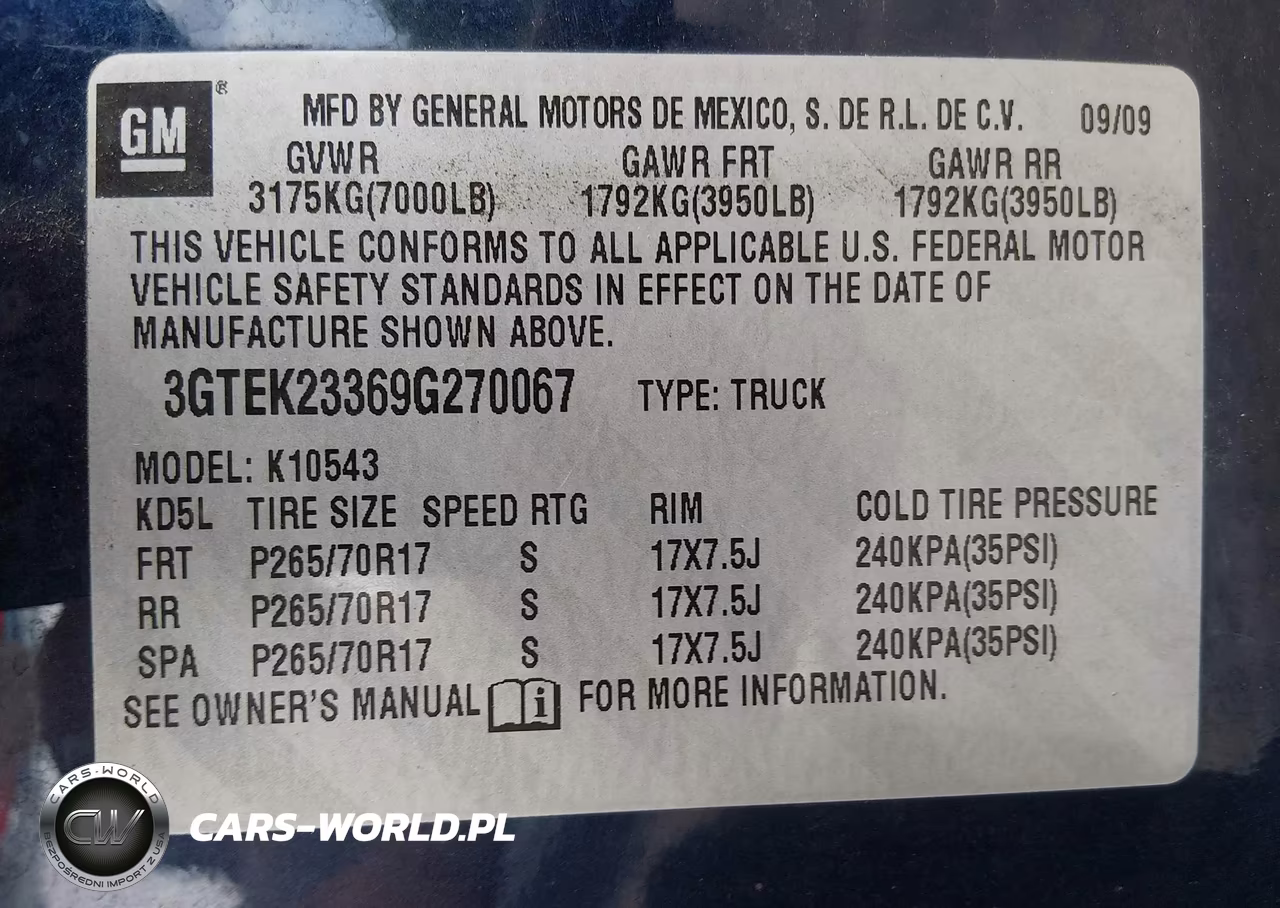 2009 GMC Sierra 1500 Sle VIN:3GTEK23369G270067 - 9