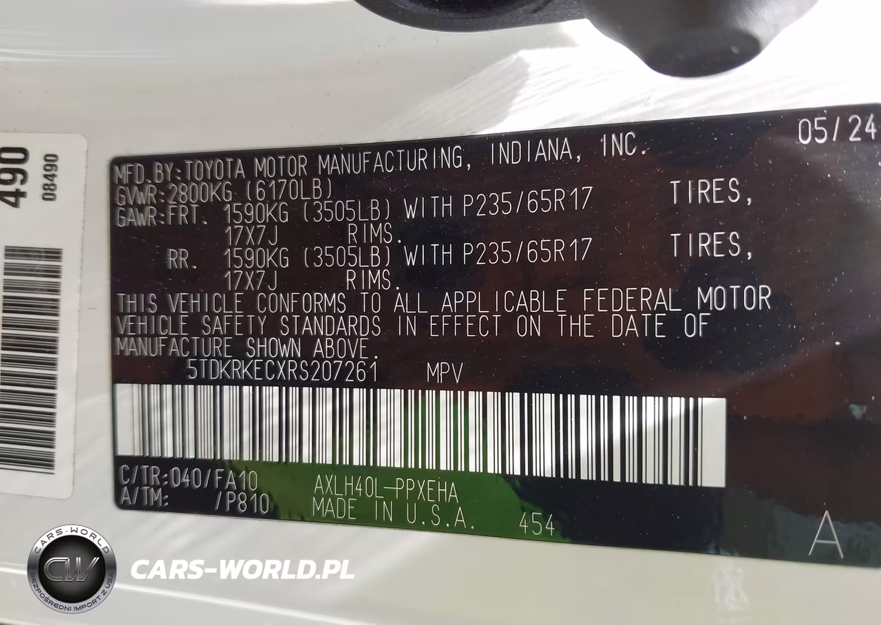 2024 Toyota Sienna Le VIN:5TDKRKECXRS207261 - 9