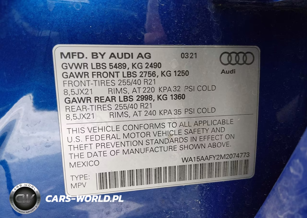2021 Audi Q5 Sportback Premium Plus 45 Tfsi Quattro S Tronic VIN:WA15AAFY2M2074773 - 9
