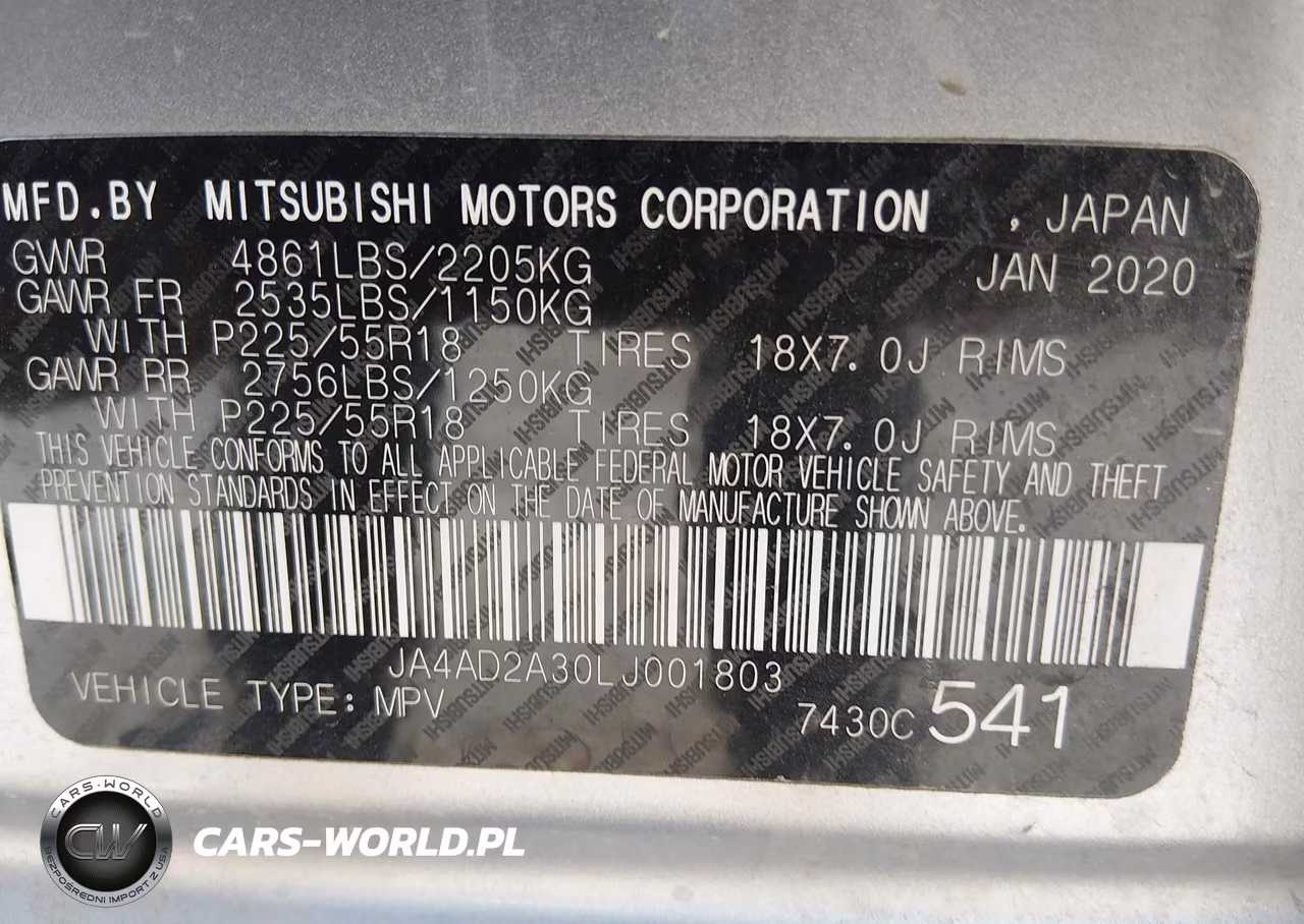 2020 Mitsubishi Outlander Es 2.4 VIN:JA4AD2A30LJ001803 - 9