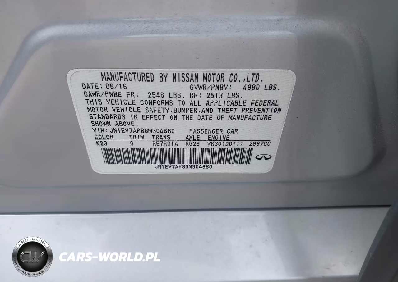 2016 Infiniti Q50 3.0T Premium VIN:JN1EV7AP8GM304680 - 9