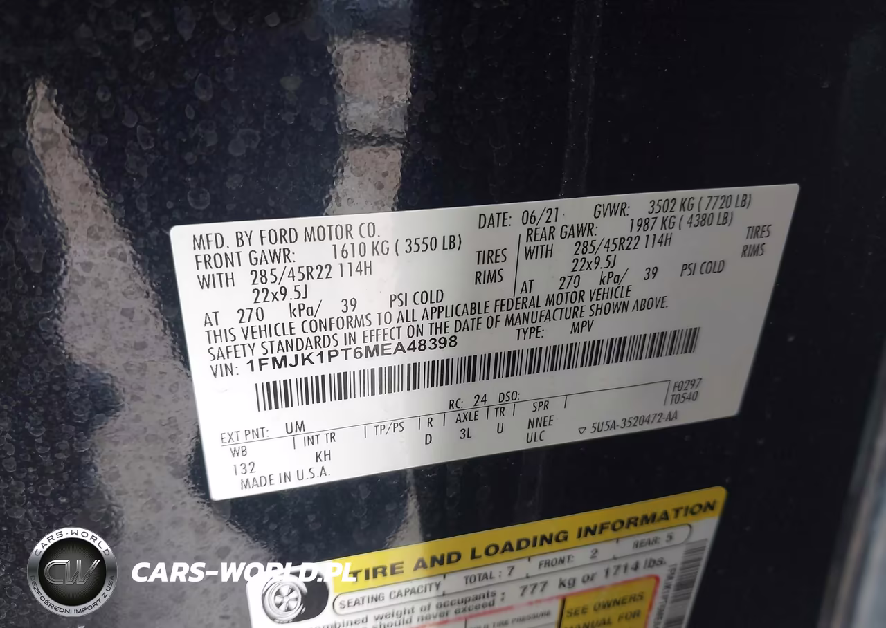 2021 Ford Expedition King Ranch Max VIN:1FMJK1PT6MEA48398 - 9