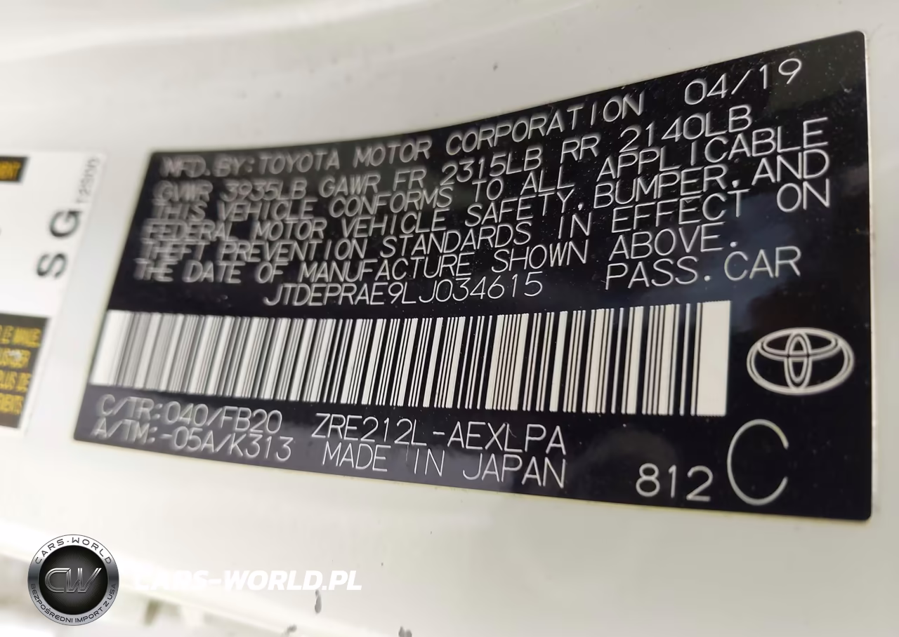 2020 Toyota Corolla Le VIN:JTDEPRAE9LJ034615 - 9