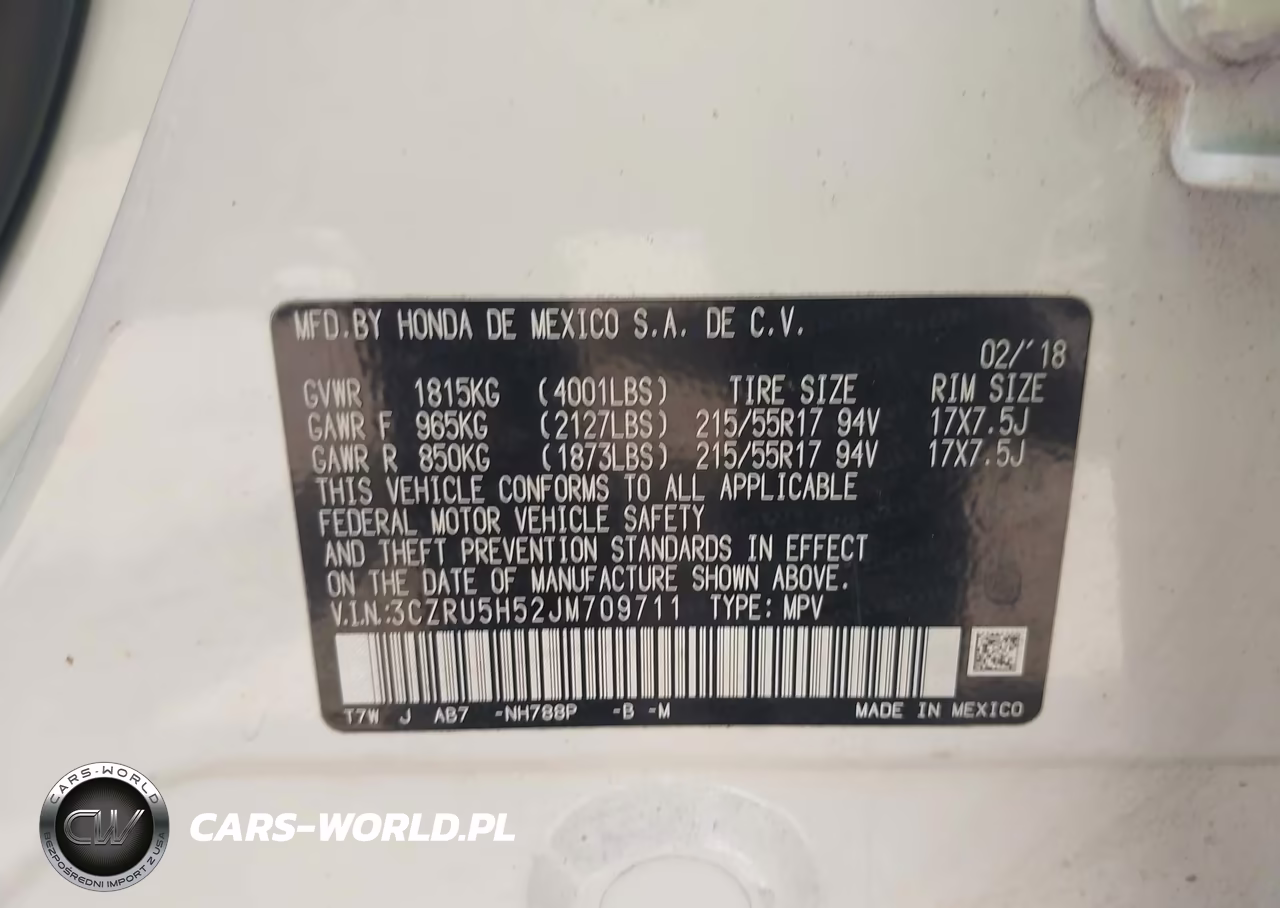 2018 Honda Hr-V Ex VIN:3CZRU5H52JM709711 - 9