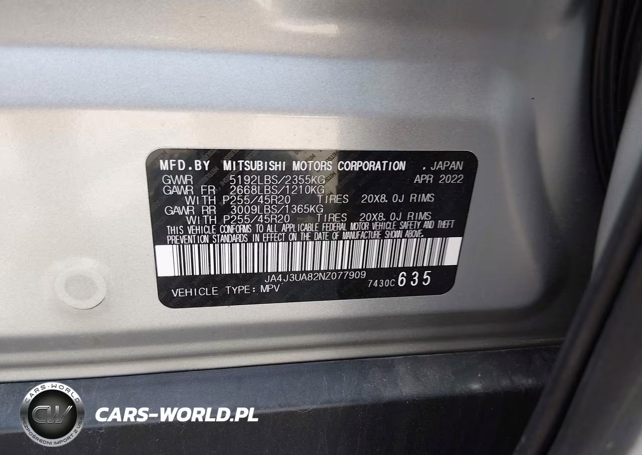 2022 Mitsubishi Outlander Black Edition 2Wd-Se 2.5 2Wd-Se Launch Edition 2Wd VIN:JA4J3UA82NZ077909 - 9