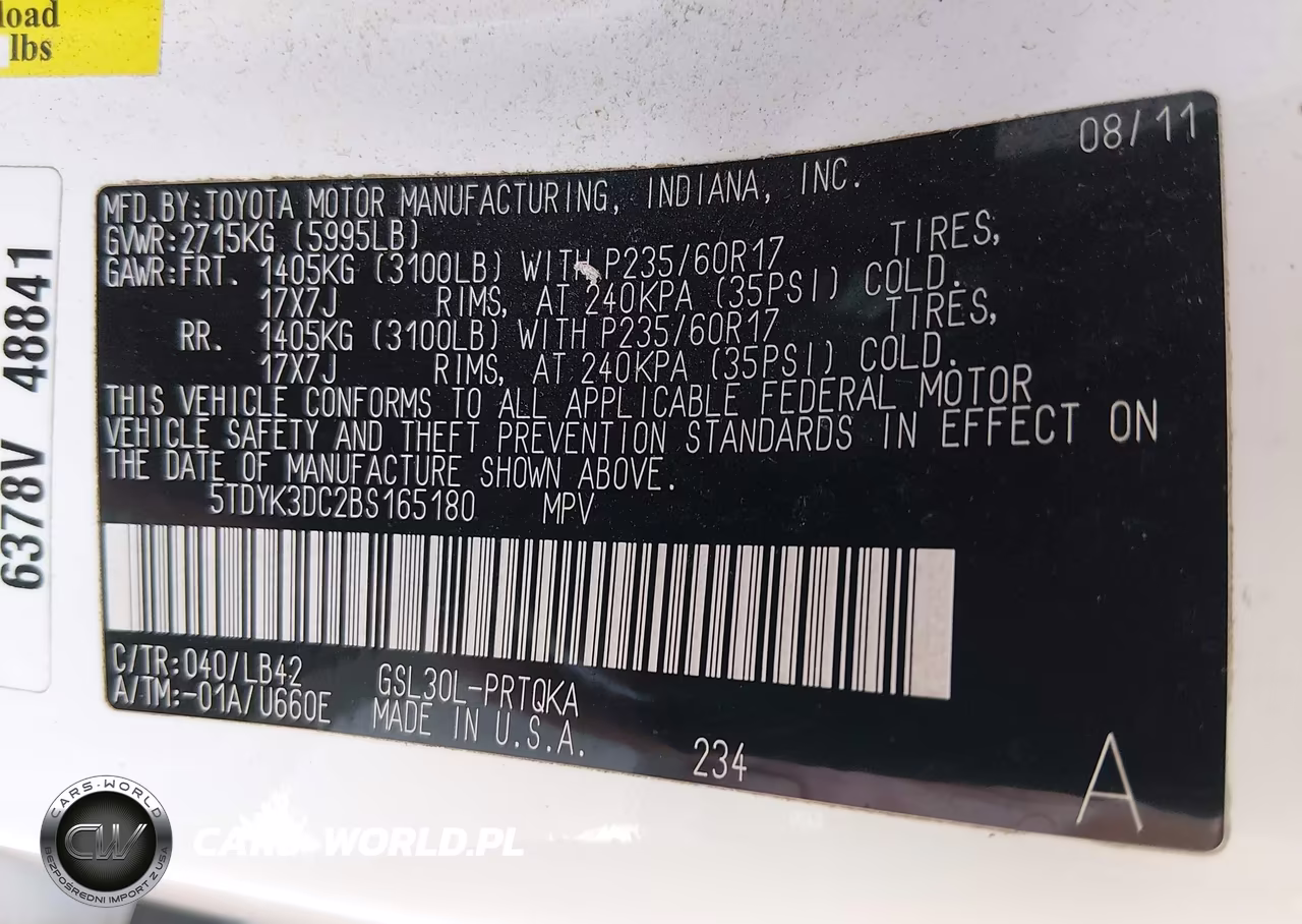 2011 Toyota Sienna Xle V6 VIN:5TDYK3DC2BS165180 - 9