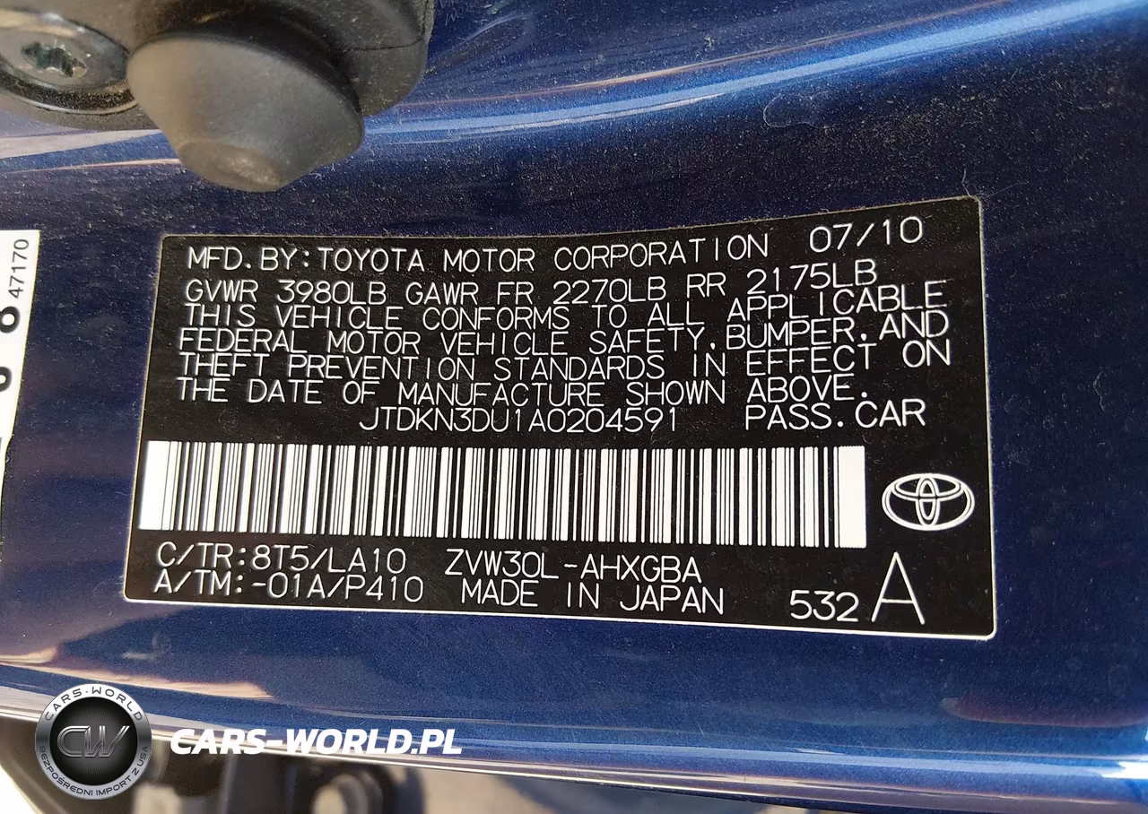 2010 Toyota Prius Iv VIN:JTDKN3DU1A0204591 - 9