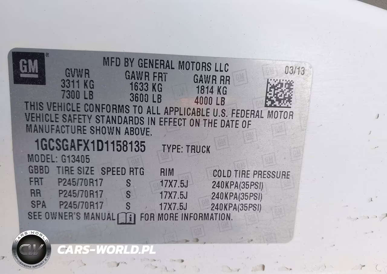 2013 Chevrolet Express 1500 Work Van VIN:1GCSGAFX1D1158135 - 9