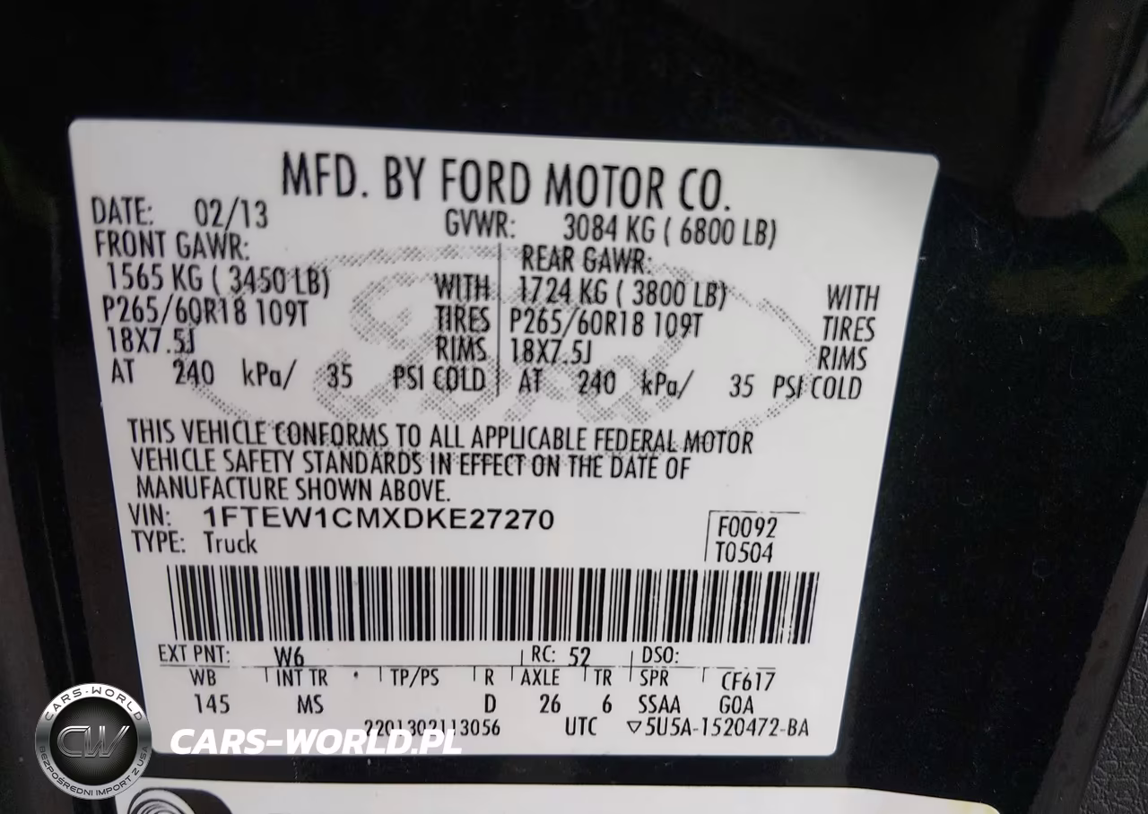 2013 Ford F-150 Xl-Xlt VIN:1FTEW1CMXDKE27270 - 9
